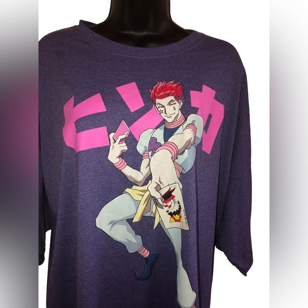 Hunter × Hunter HxH Hisoka the Magician Grim Reaper purple t-shirt size XXL new
